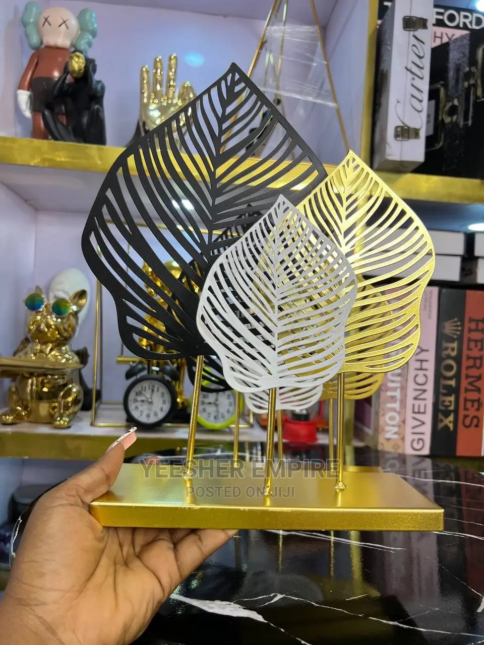 Triplet Leaf Luxury Ornament