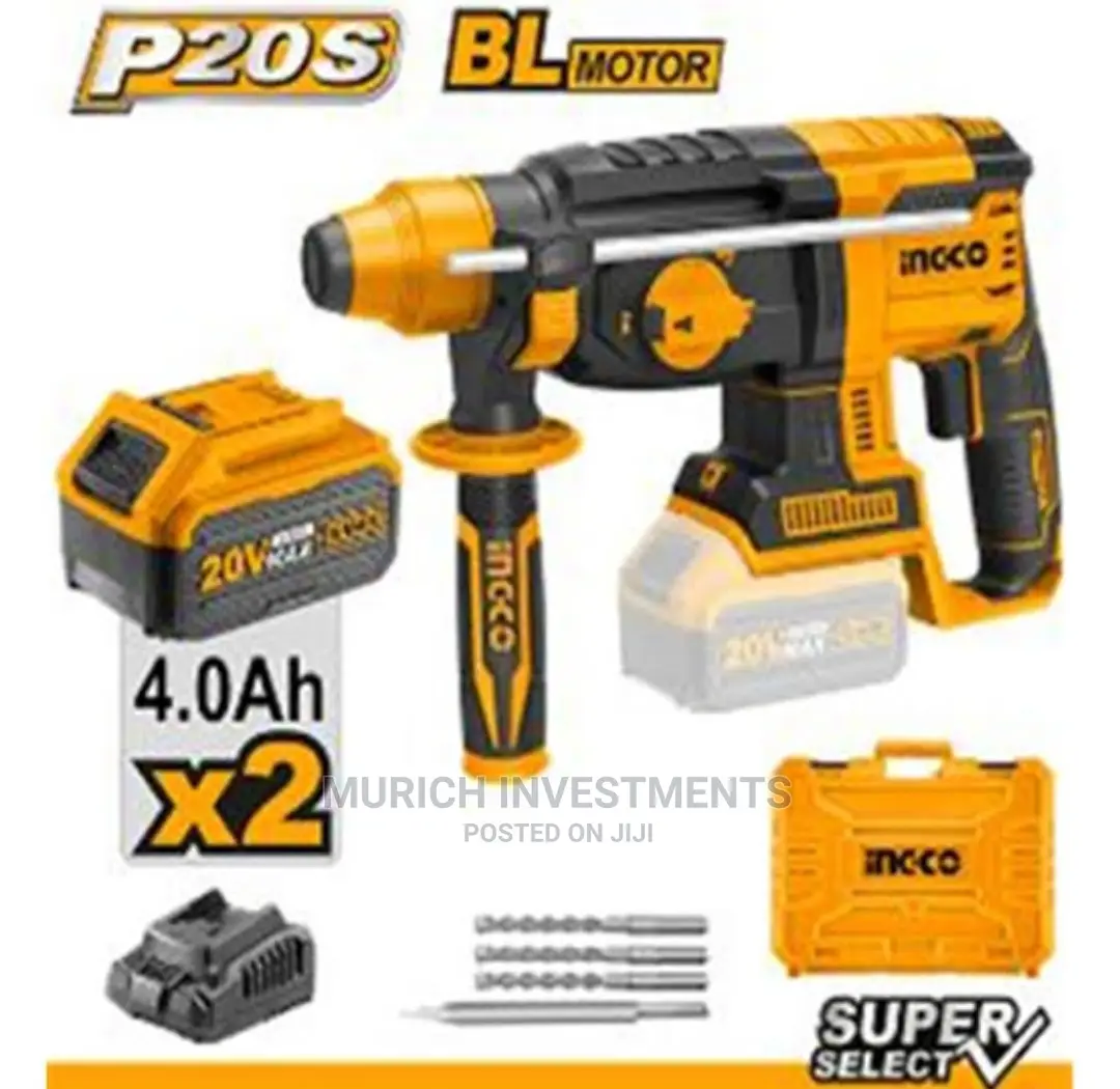 Rotary Hammer Drill Driver 20V With Battery and Charger