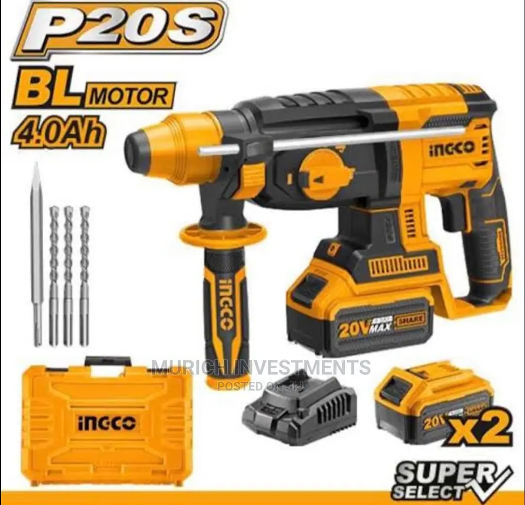 Rotary Hammer Drill Driver 20V With Battery and Charger