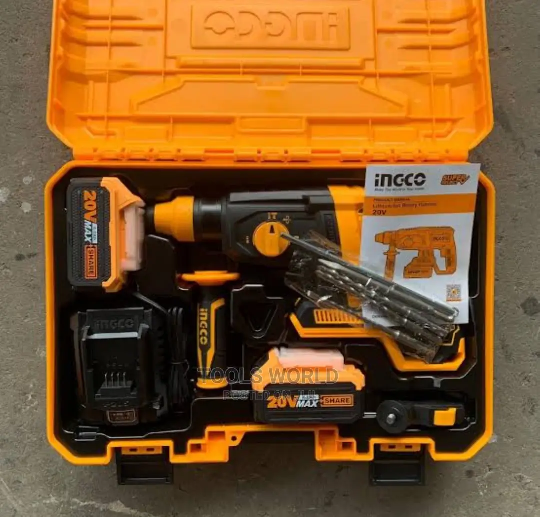 Rotary Hammer Drill Driver 20V With Battery and Charger