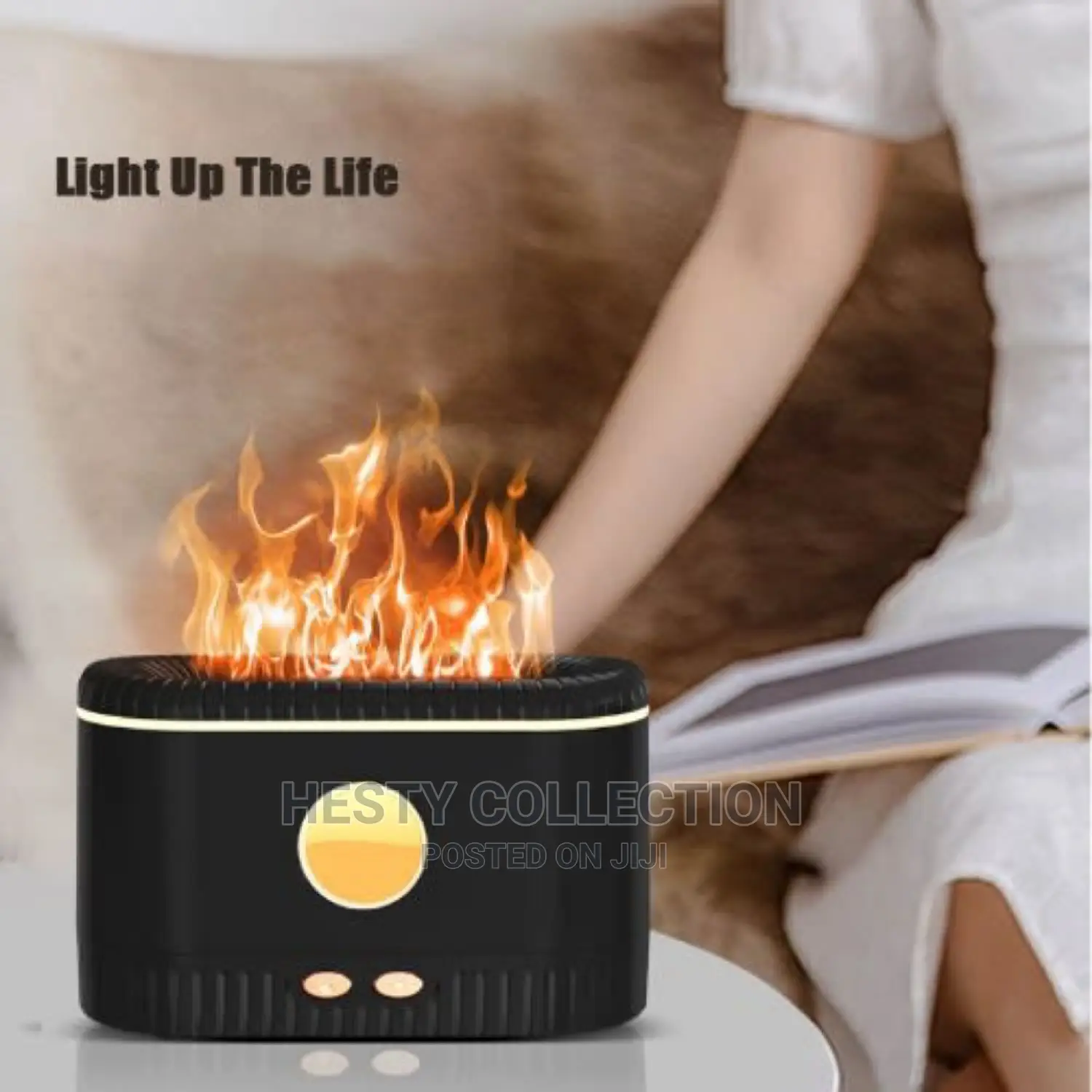 180ml Aromatherapy Flame Diffuser Humidifier - White