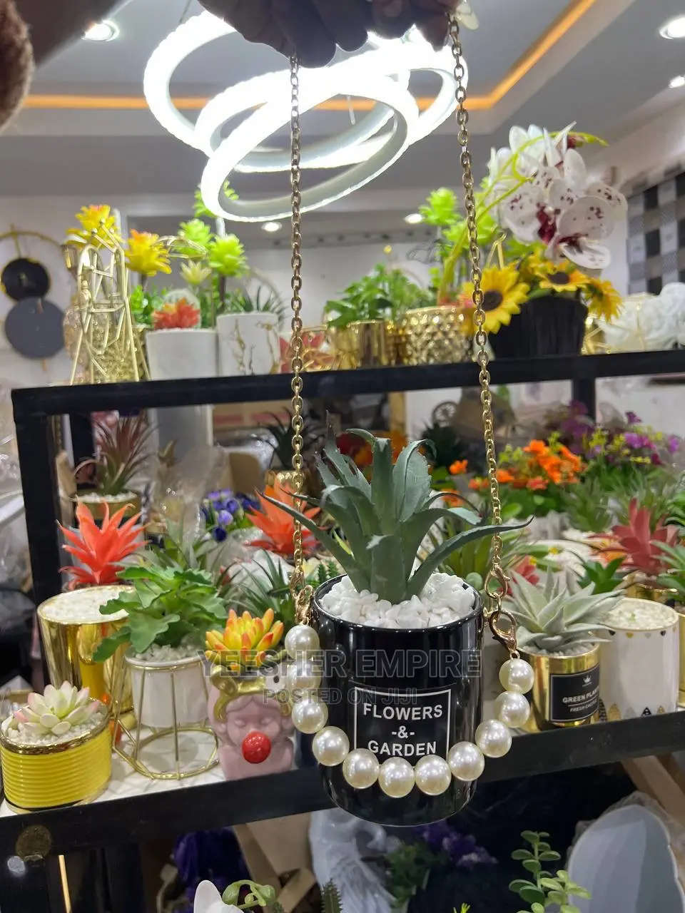Beaded Flower Pot