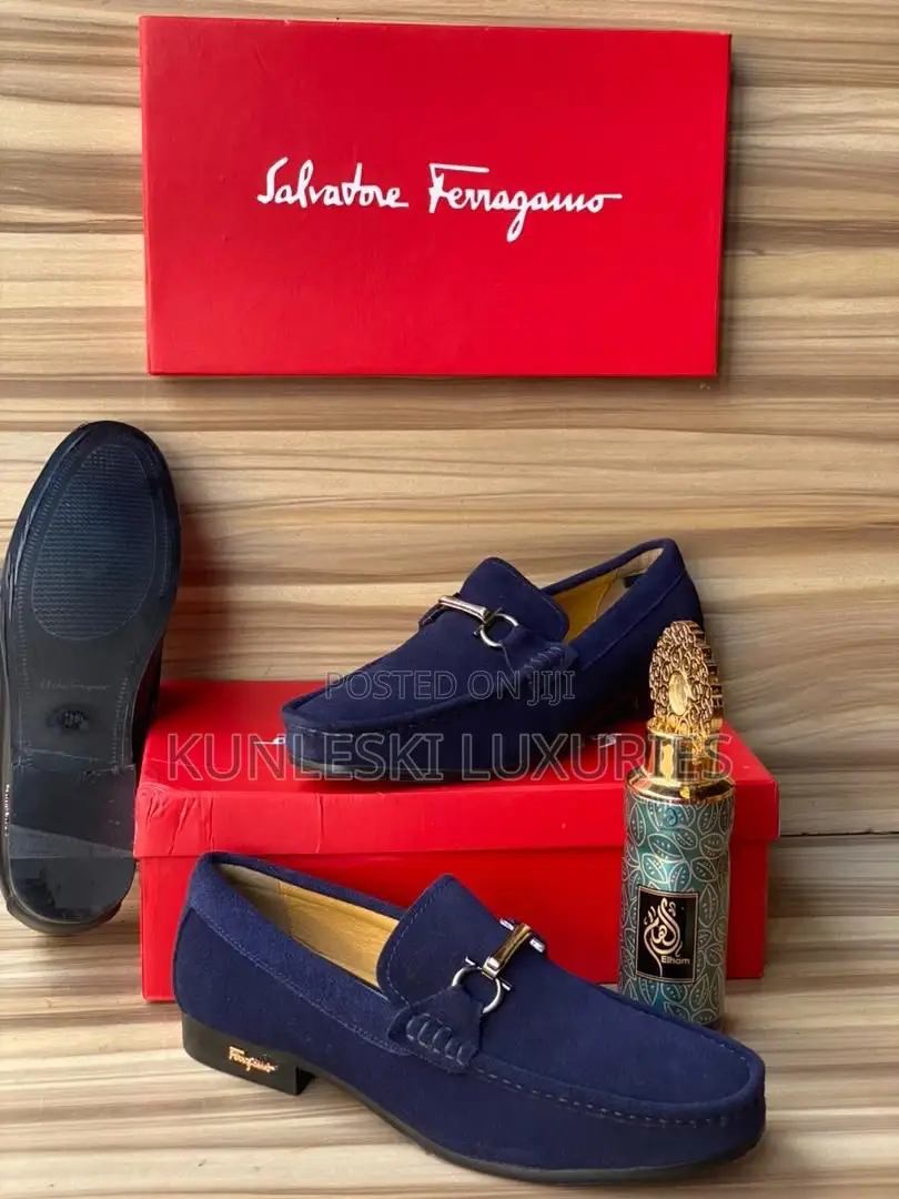 Original Ferragamo Salvatore Men Leather / Suede Shoes