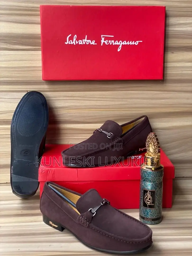 Original Ferragamo Salvatore Men Leather / Suede Shoes