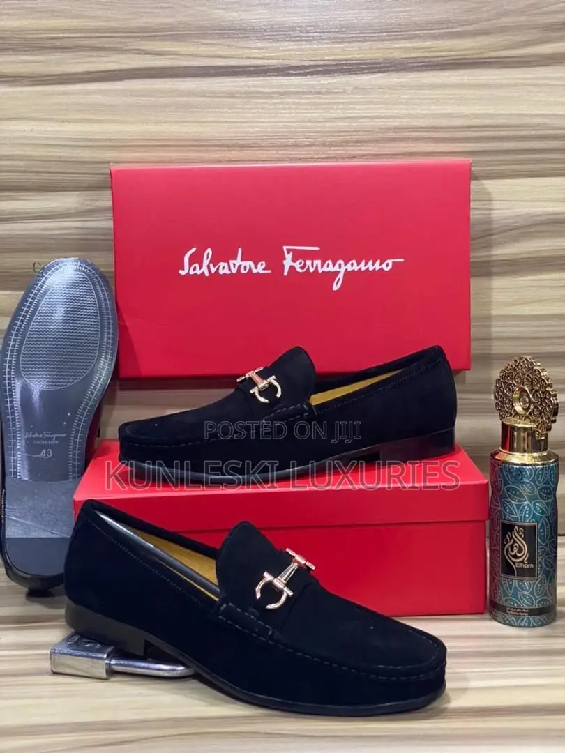 Original Ferragamo Salvatore Men Leather / Suede Shoes