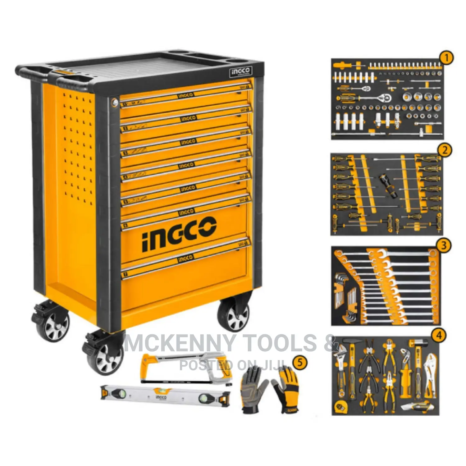 Ingco 162 Tools Chest Set