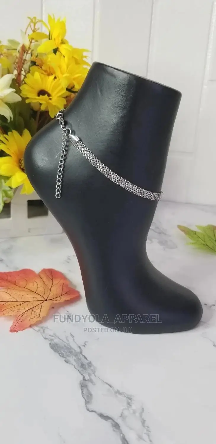 Sliver Pure Stainless Steel Leg Chain Anklet