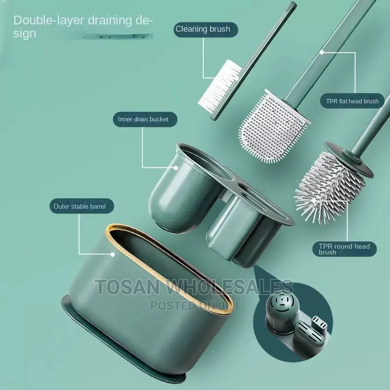 3 in 1 Toilet Silicone Brush