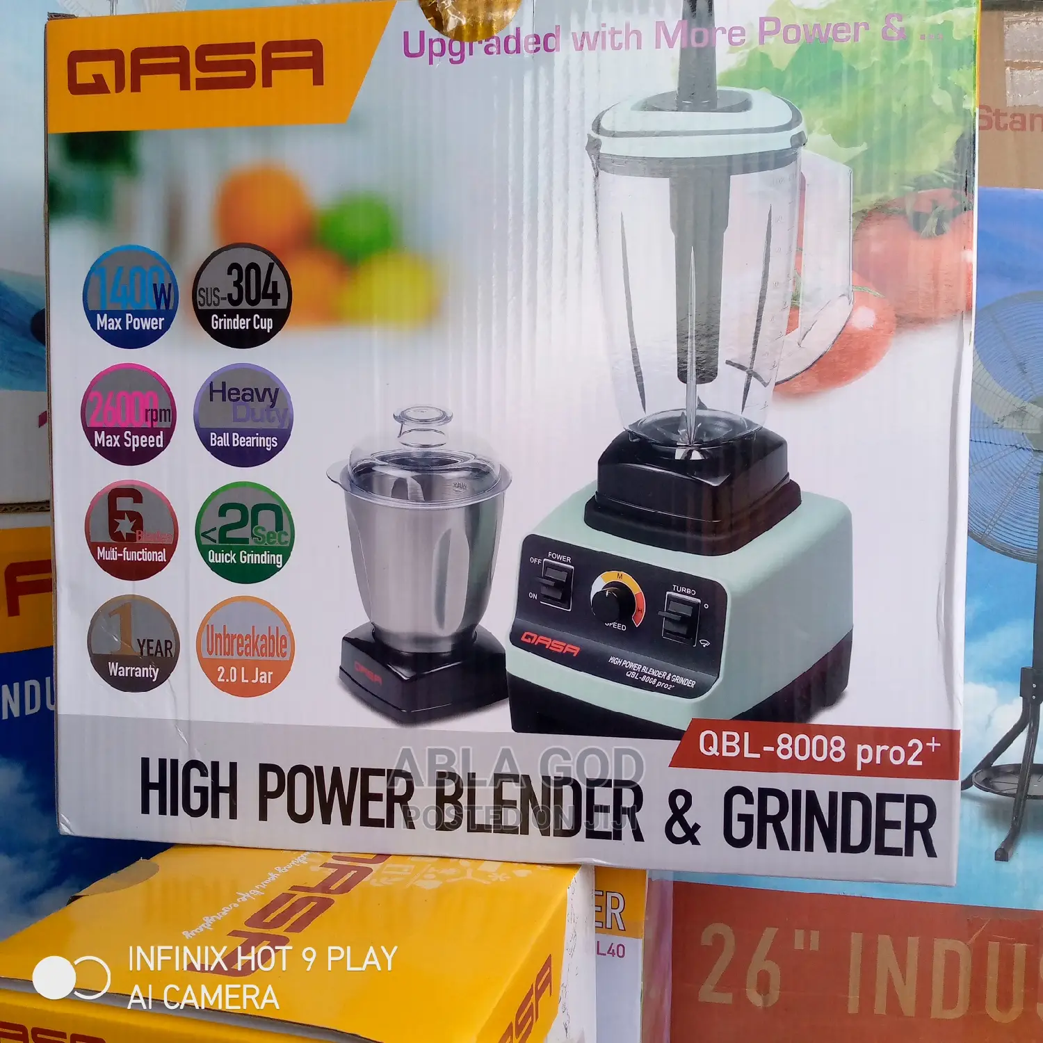 Qasa High Power Blender/Grinder.