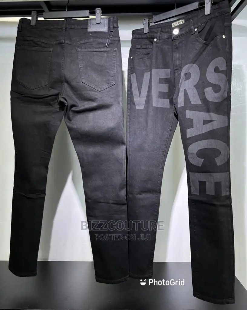 Original VERSACE Black Jeans Available in Store