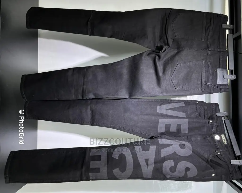 Original VERSACE Black Jeans Available in Store