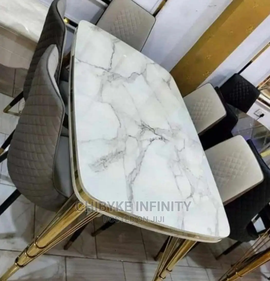 Quality Royal MARBLE DINING TABLE With 6-Exotic CHAIRS