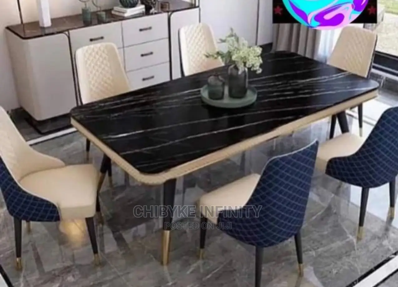 Quality Royal MARBLE DINING TABLE With 6-Exotic CHAIRS
