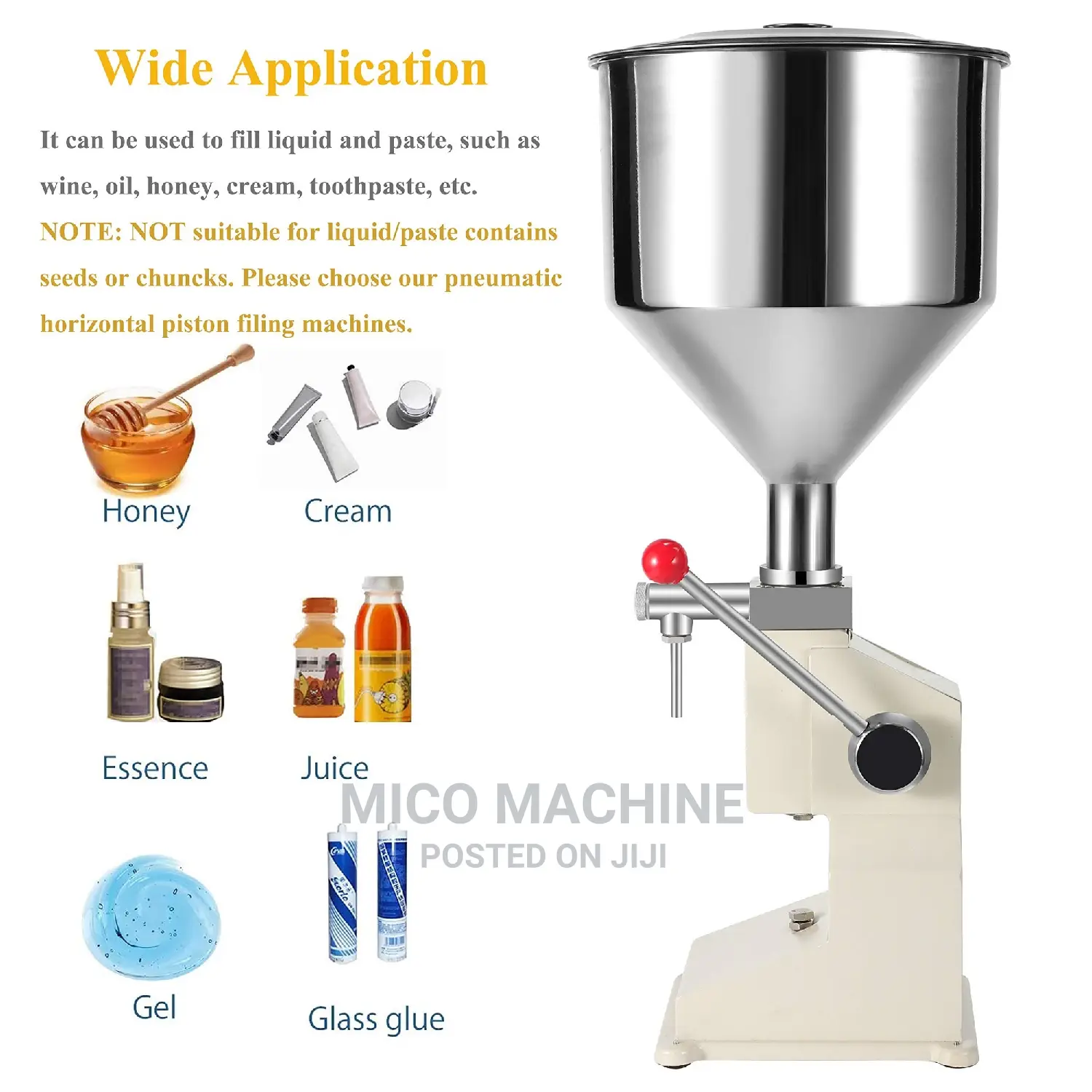Manual Paste Filler Cream Cosmetics Bottle Filler