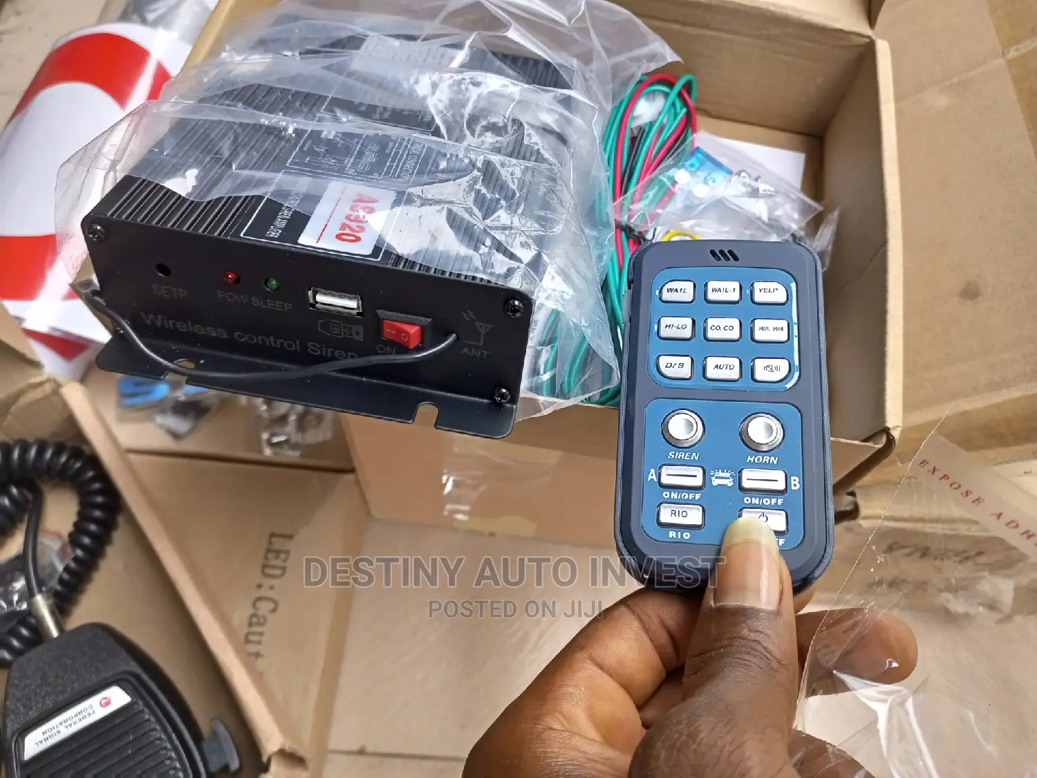 Remote Control Siren Amplifier With Speaker