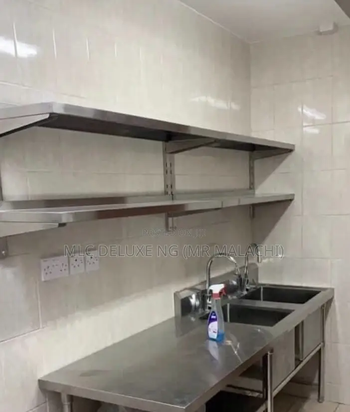 6ft Stainles Double Layered Wall Shelves/2 Layers Wall Shelf