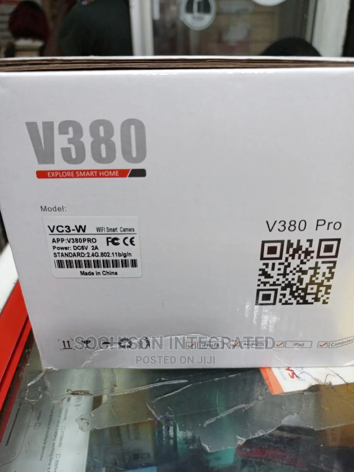 V380 Camera Security Battery Powered Camera Solar Wifi