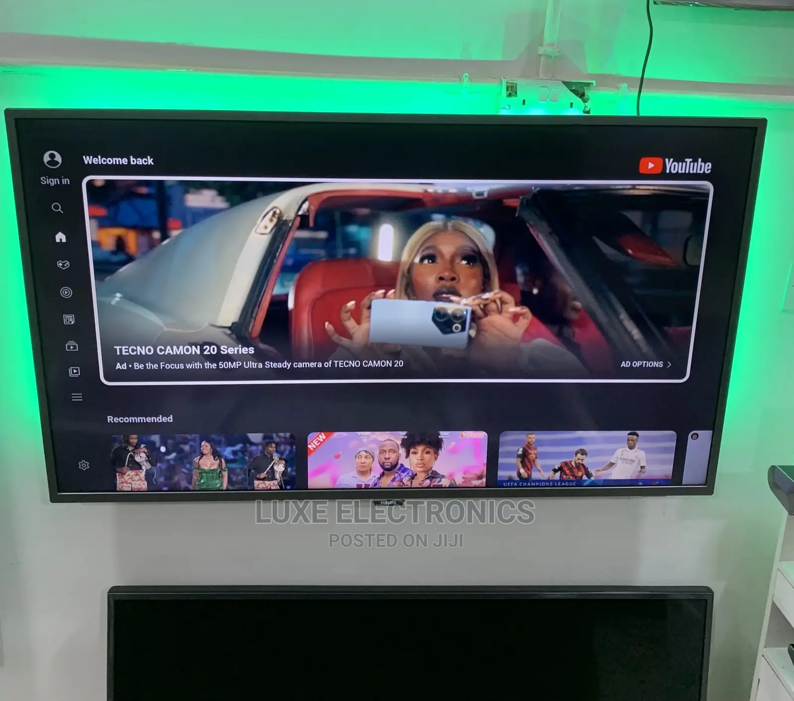 55 Inches Philips Uhd HDR Smart Tv