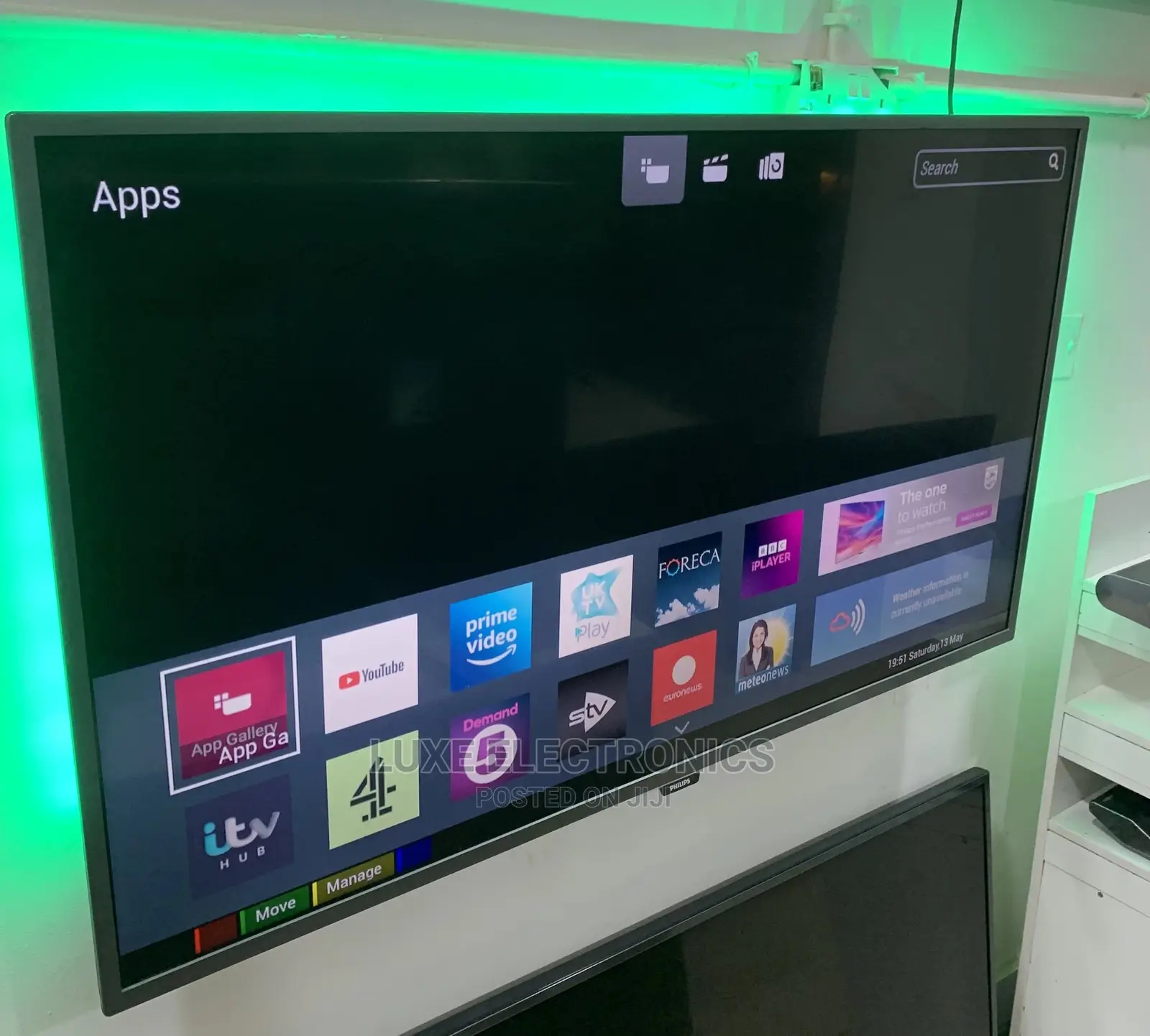 55 Inches Philips Uhd HDR Smart Tv