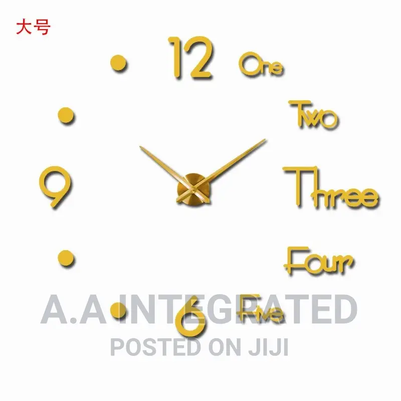Wall Clock Diy Stick 3D