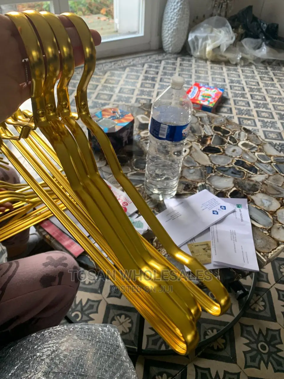 Quality Metal Clothes Hangers - 5 PCS - Gold