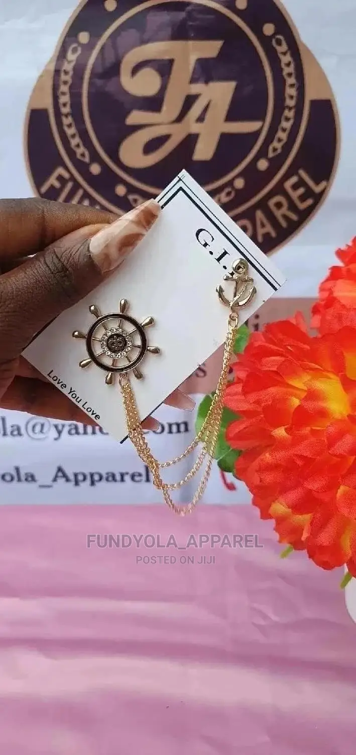 Gold Sailor Inspired Lapel Brooch