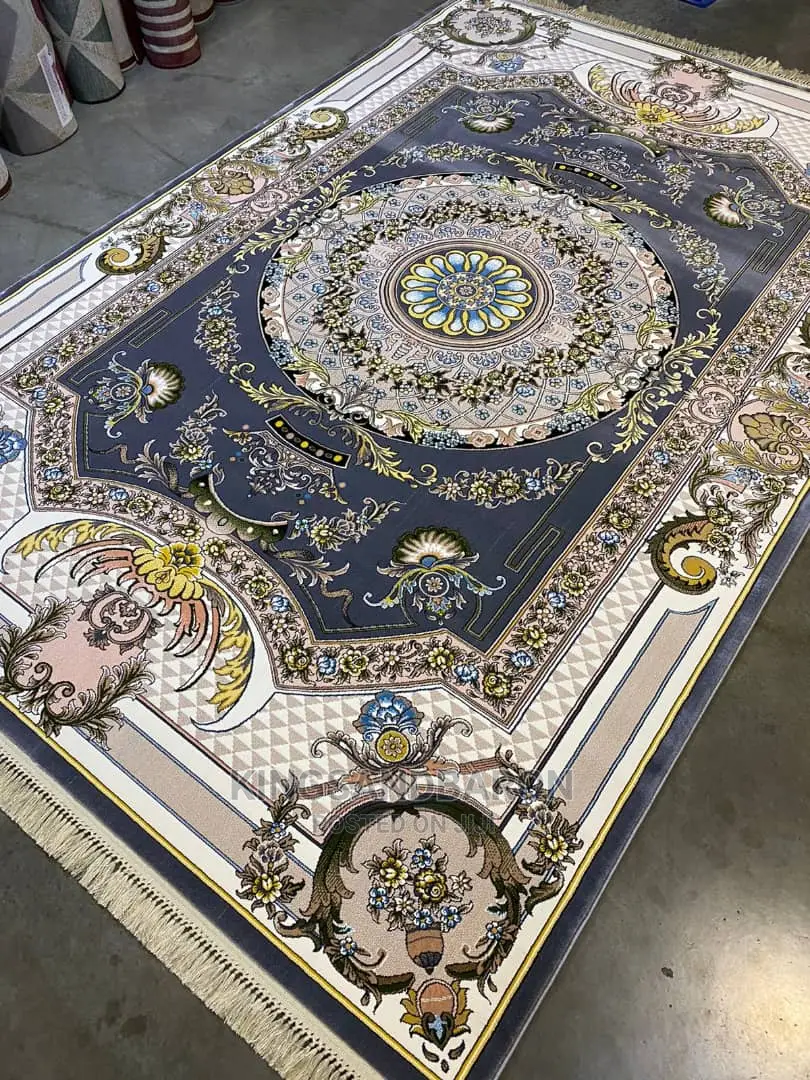 10*13fts Navy Blue/Gold/Cream Quality Arabian Center Rug(7x10fts/8x11)