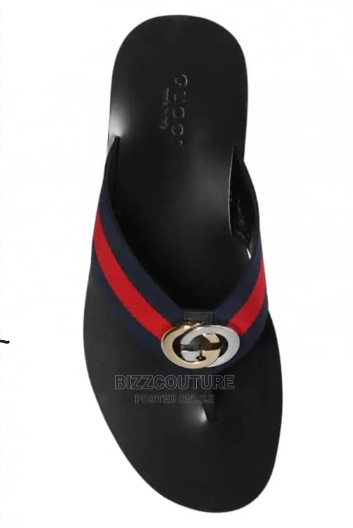 Original Gucci Slippers Leather Soles Available in Store