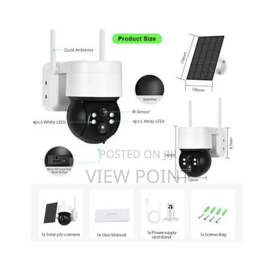 Solar WIFI Indoor/Outdoor Auto Detection Surveillance Camera