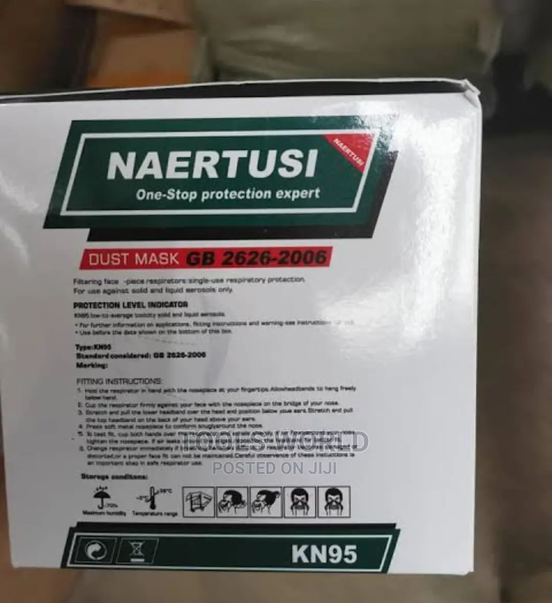 Naertusi One-stop Protection Expert Dust Mask Kn95 20pcs