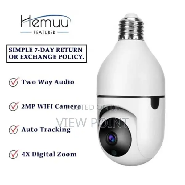 Wireless Wifi Bulb 360° CCTV Camera