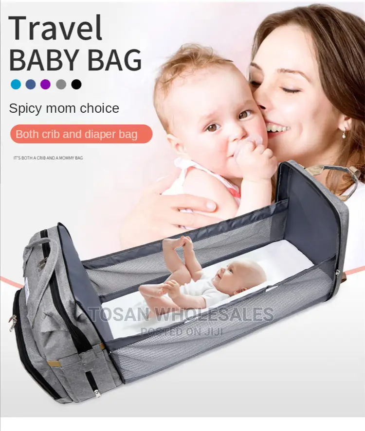 Quality Foldable Baby Travel Diapers Bag With Bed Crib