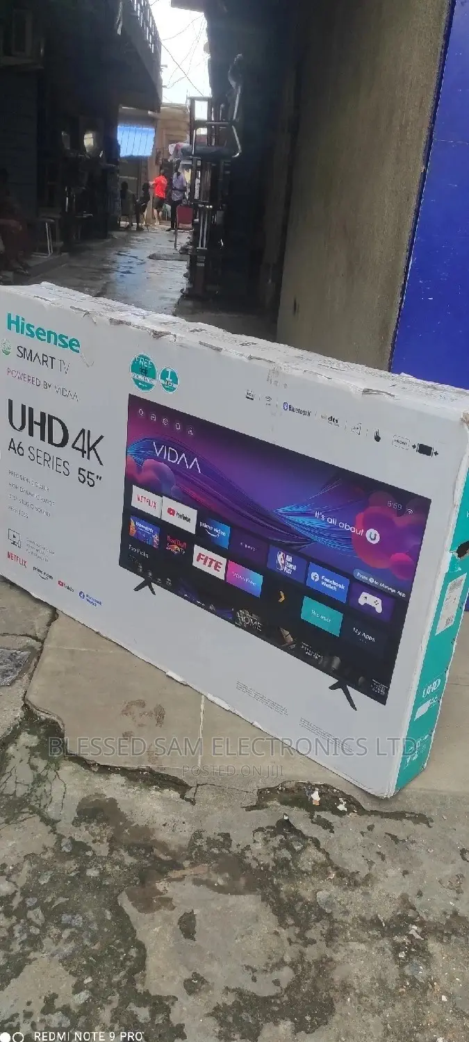 Hisense UHD Flameless Tv 55"Inch Digital Smart>Netflix Ap