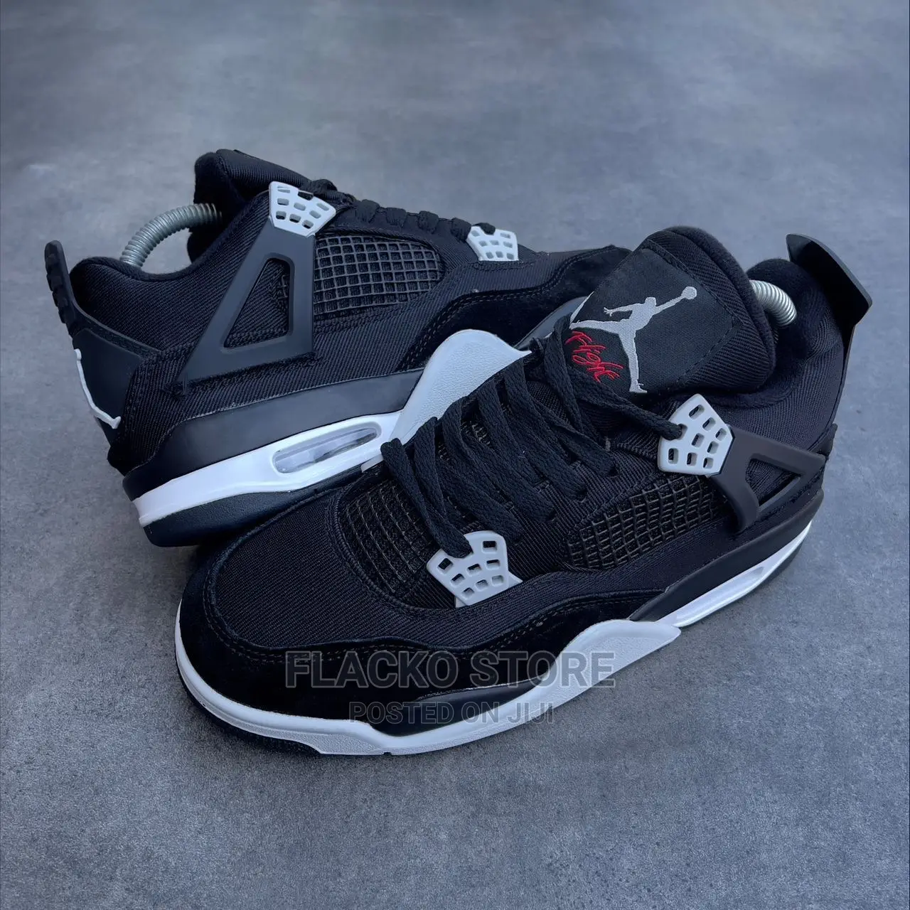 Original Nike Air Jordan 4 Retro Black Sneakers