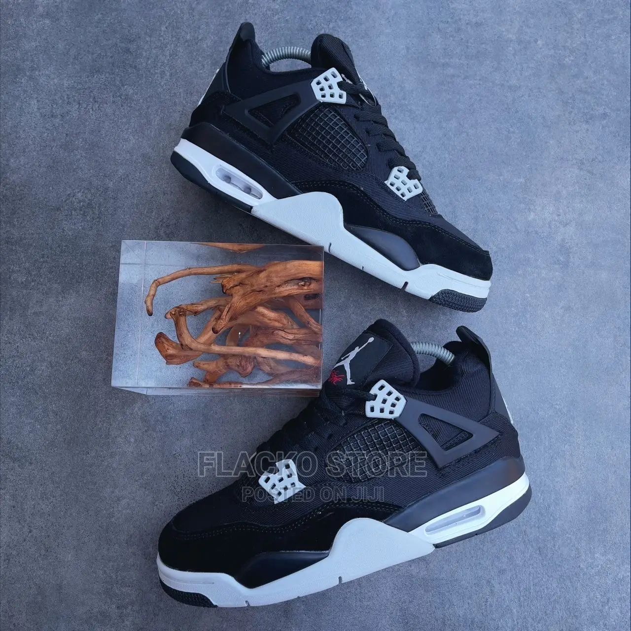 Original Nike Air Jordan 4 Retro Black Sneakers