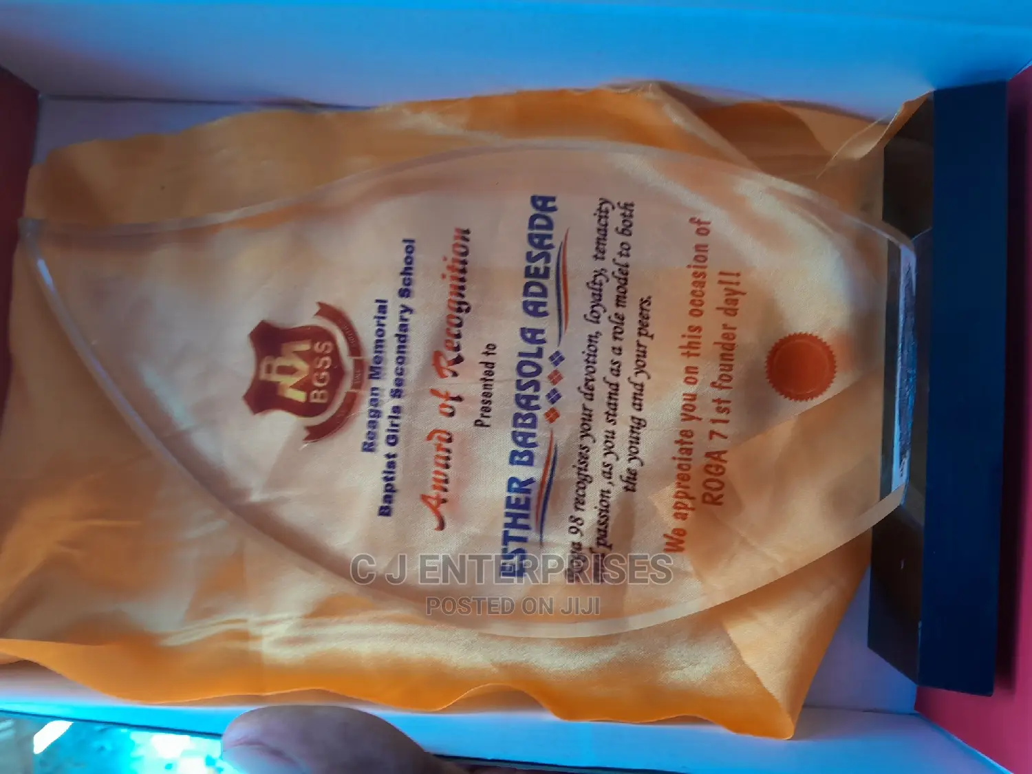 Acrylic Award Plaque X67