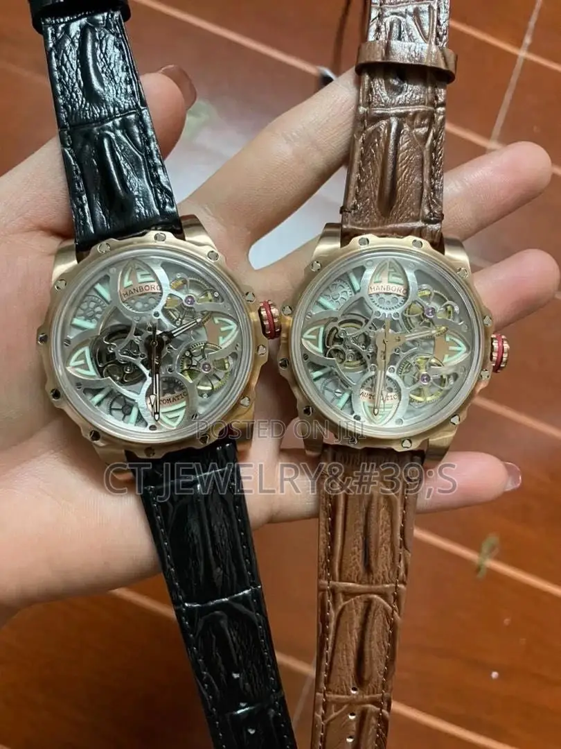 Original Hanboro Mechanic Engine Wristwatch For Men's