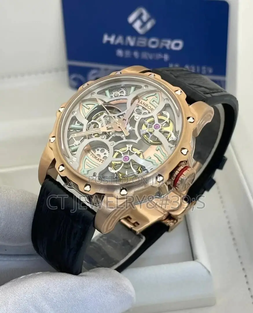 Original Hanboro Mechanic Engine Wristwatch For Men's