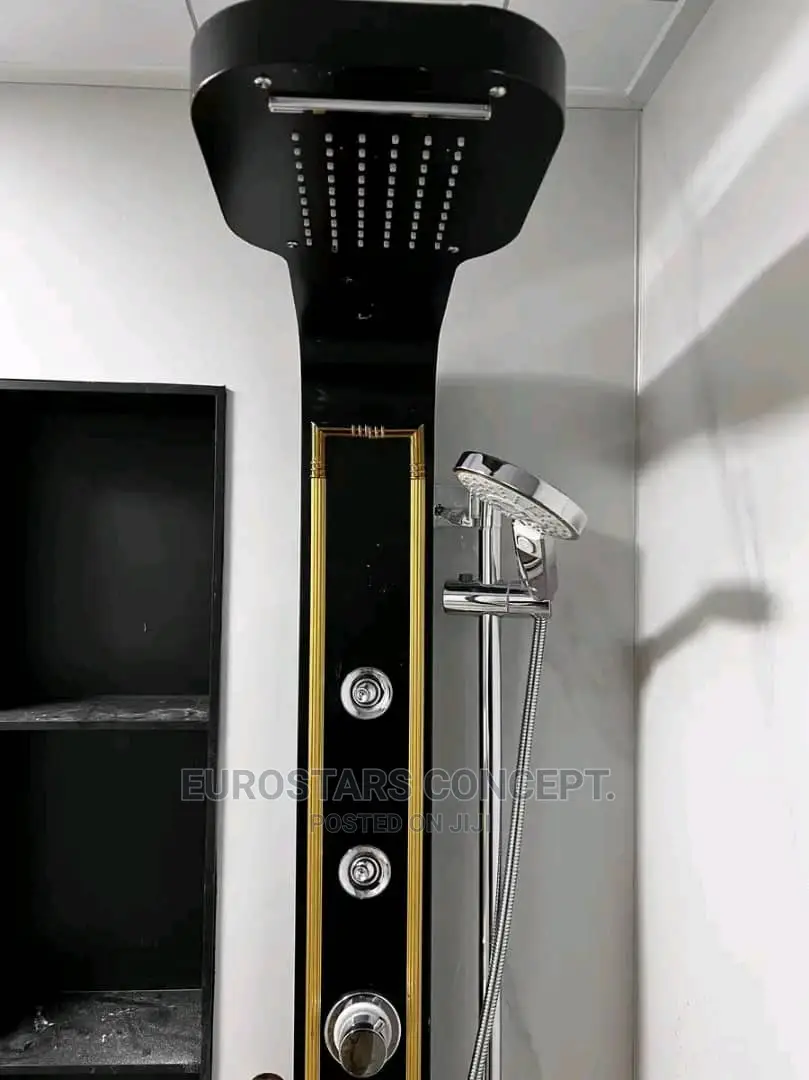 Black an Gold Shower Panel
