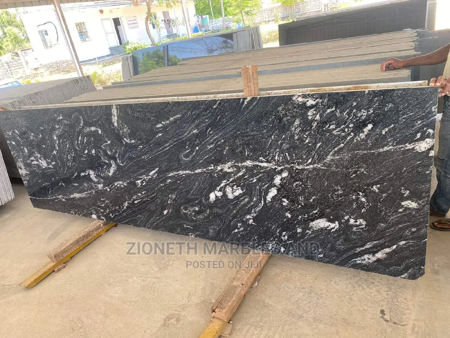 Indian Black Forest Granite Marble Slab