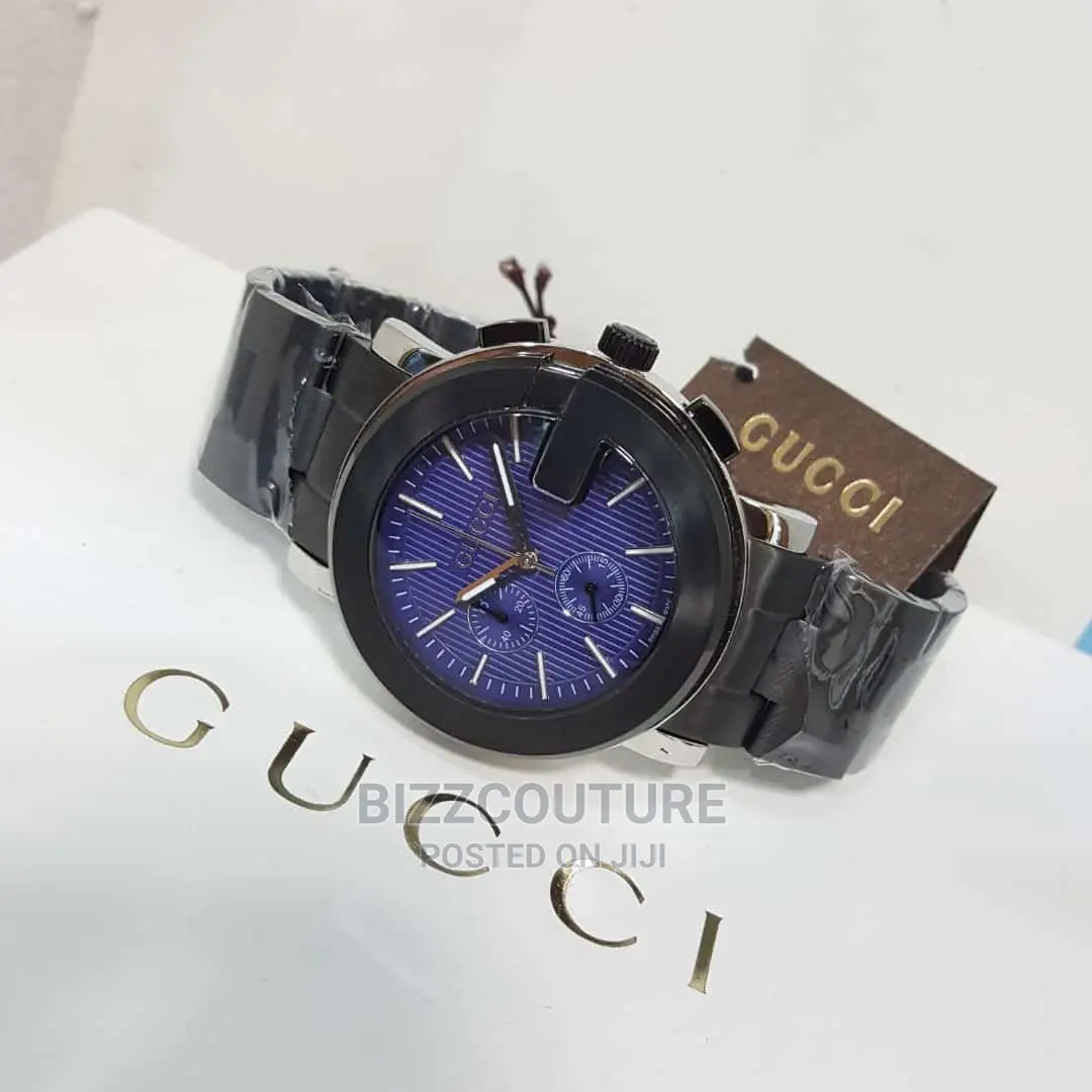 Original GUCCI Black Stainless Steel Available in Store