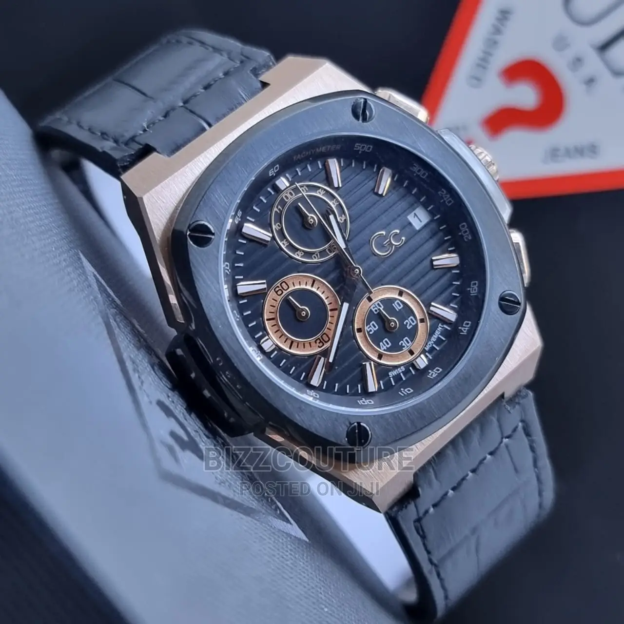 Original GUESS Leather Strap Watch Available in Store