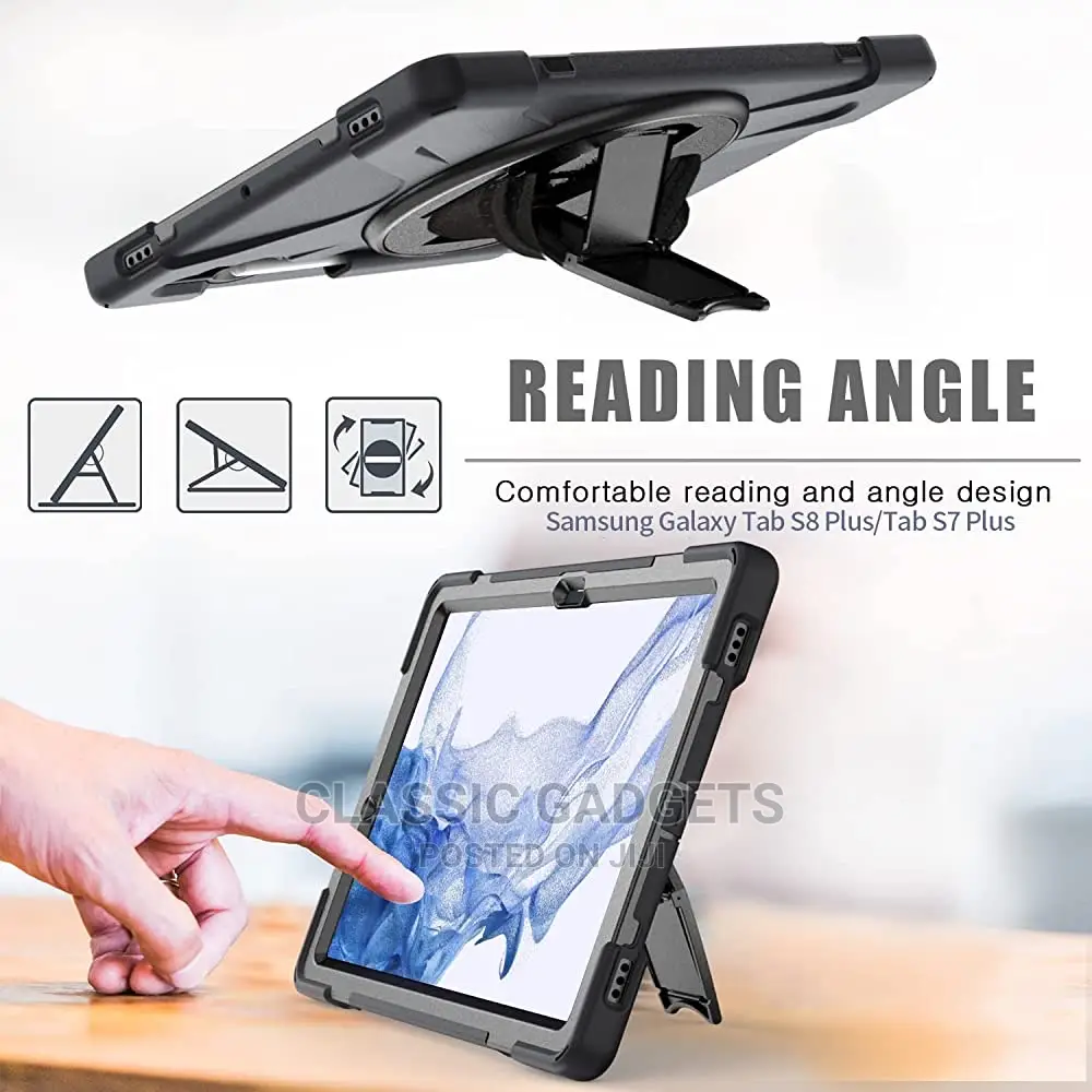 Rugged Case With Hand Strap for Samsung Galaxy Tab S7/S8