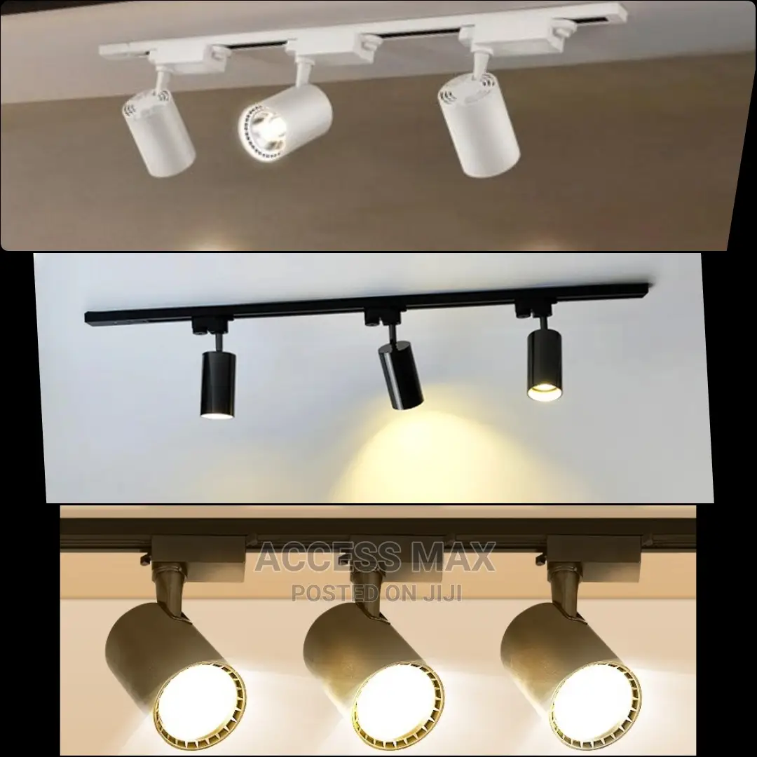 40watt. Lights 3 Light With The Rail Black Body (White Body