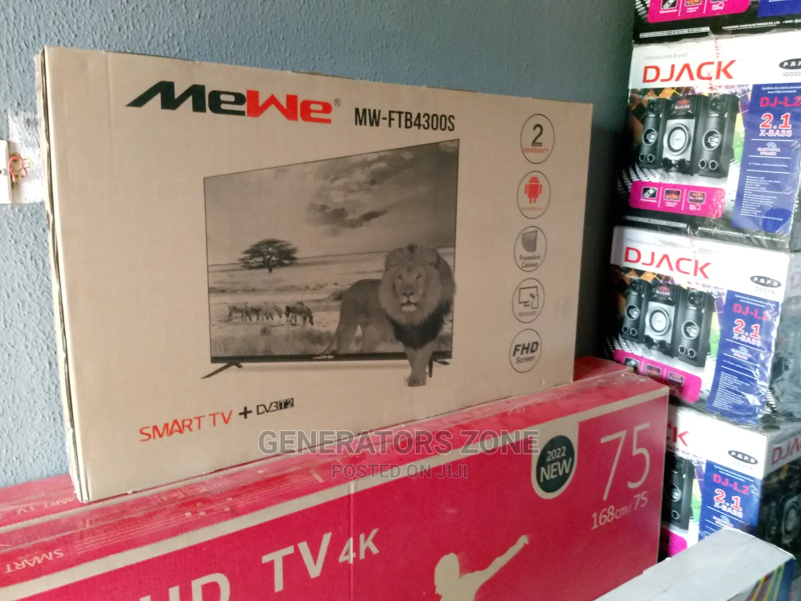Mewe 43'' Digital LED Smart Tv+ Youtube+Wifi+Miracast
