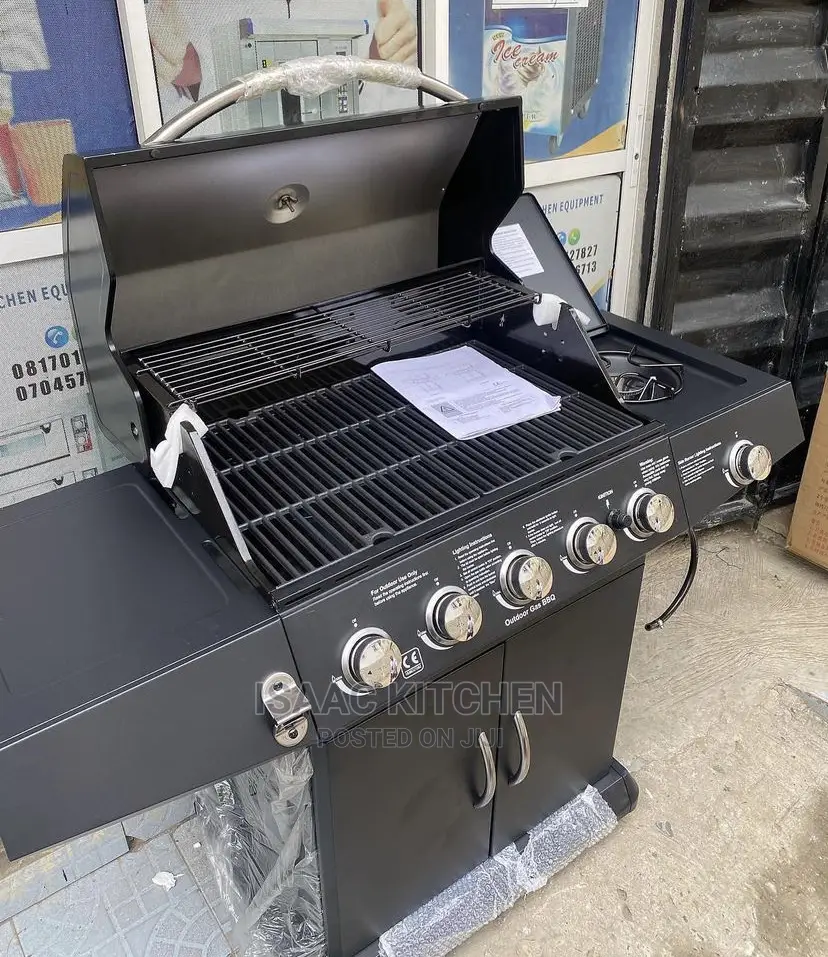 6burner BBQ Grill With Side Cooker