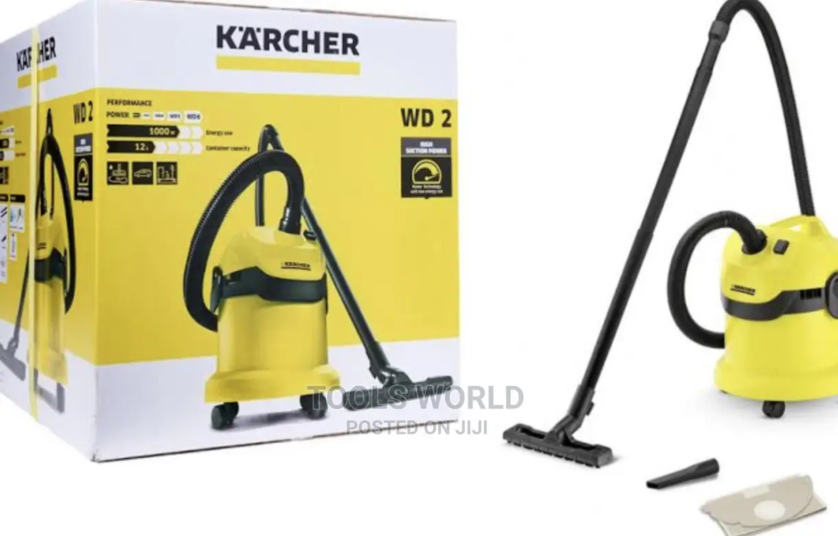 Karcher WD2 Wet and Dry Vacuum, Steel, 1000 W, 12 Liters