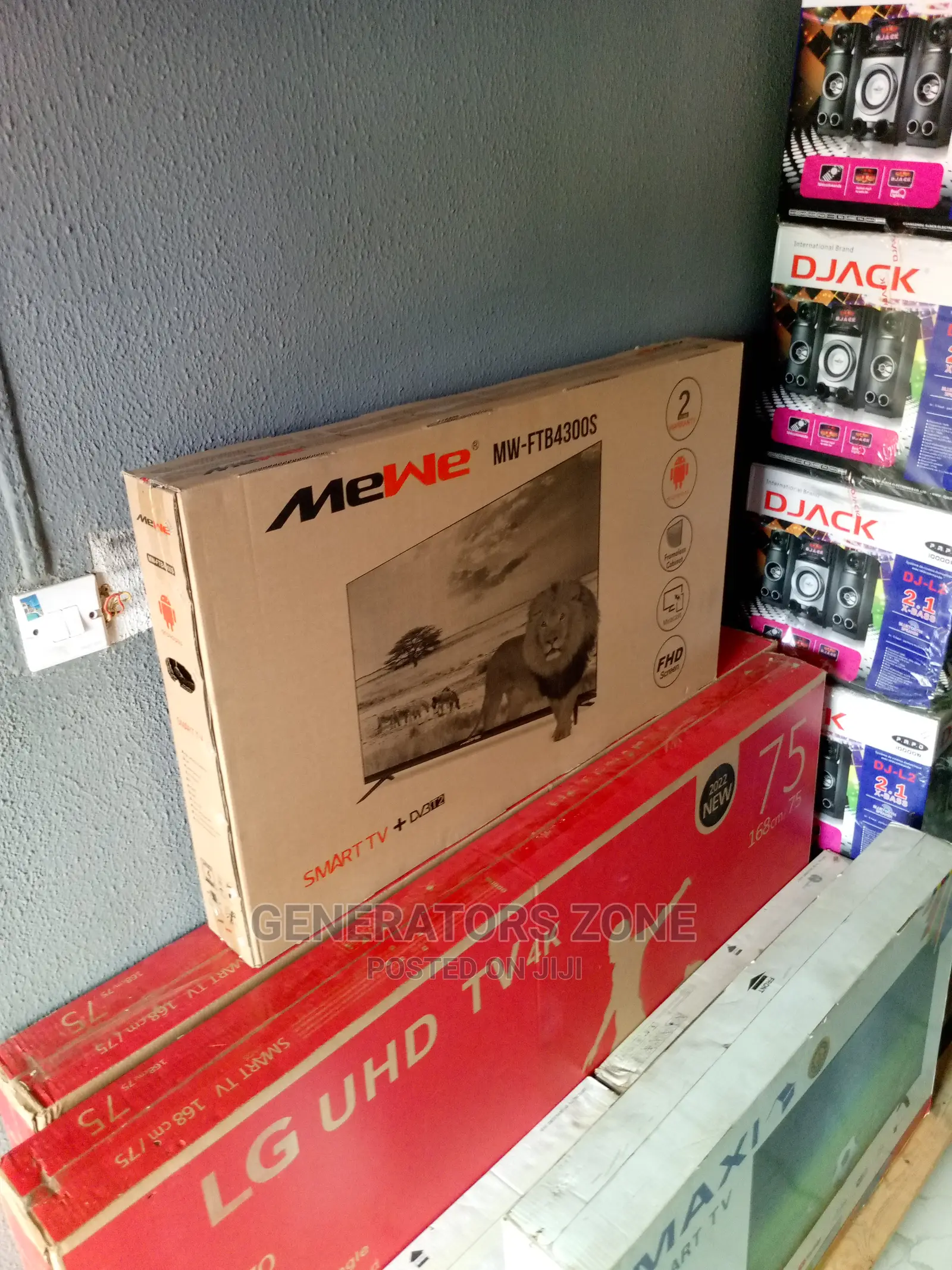 Mewe 43'' LED Frameless Smart Tv- Netflix+Youtube