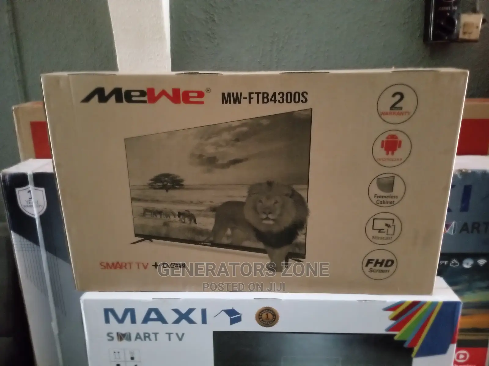 Mewe 43'' Full-Hd Smart Tv+ Remote +Stand + 2 Years Warranty