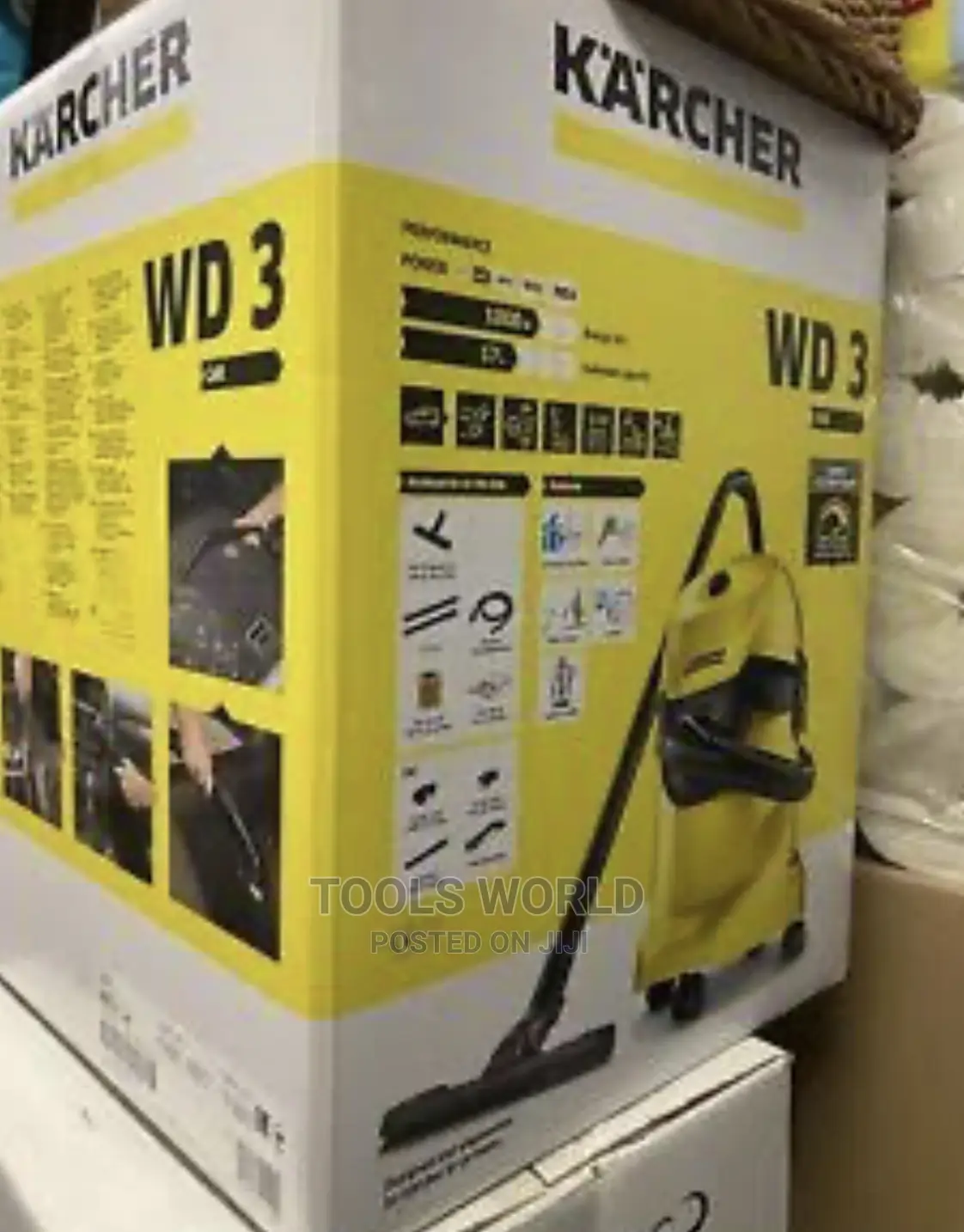 KARCHER WD3 Multi-Purpose Wet and Dry Vacuum Cleaner 1000W